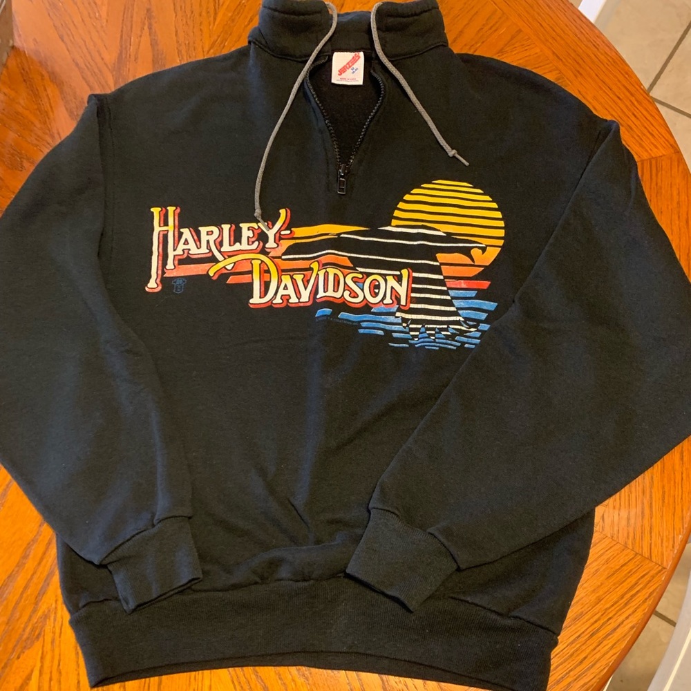 True Vintage Harley Davidson Pullover!